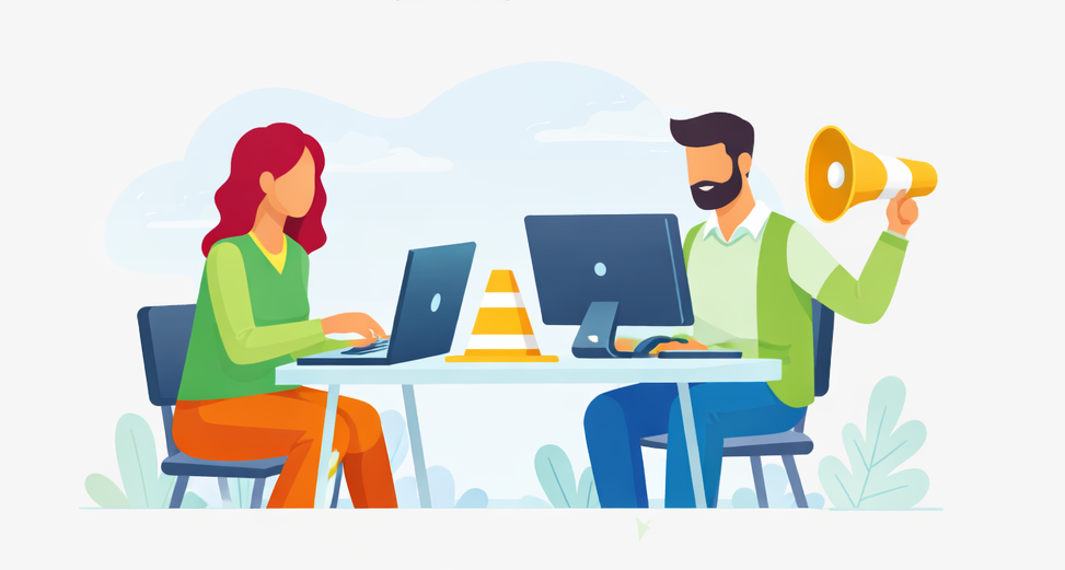 Equipo trabajando en el desarrollo de la web